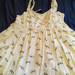 Torrid brand glasses print dress